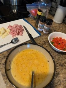 Preparing Eggs using ZonaRico Gourmet Spices HappyZest and Saltus